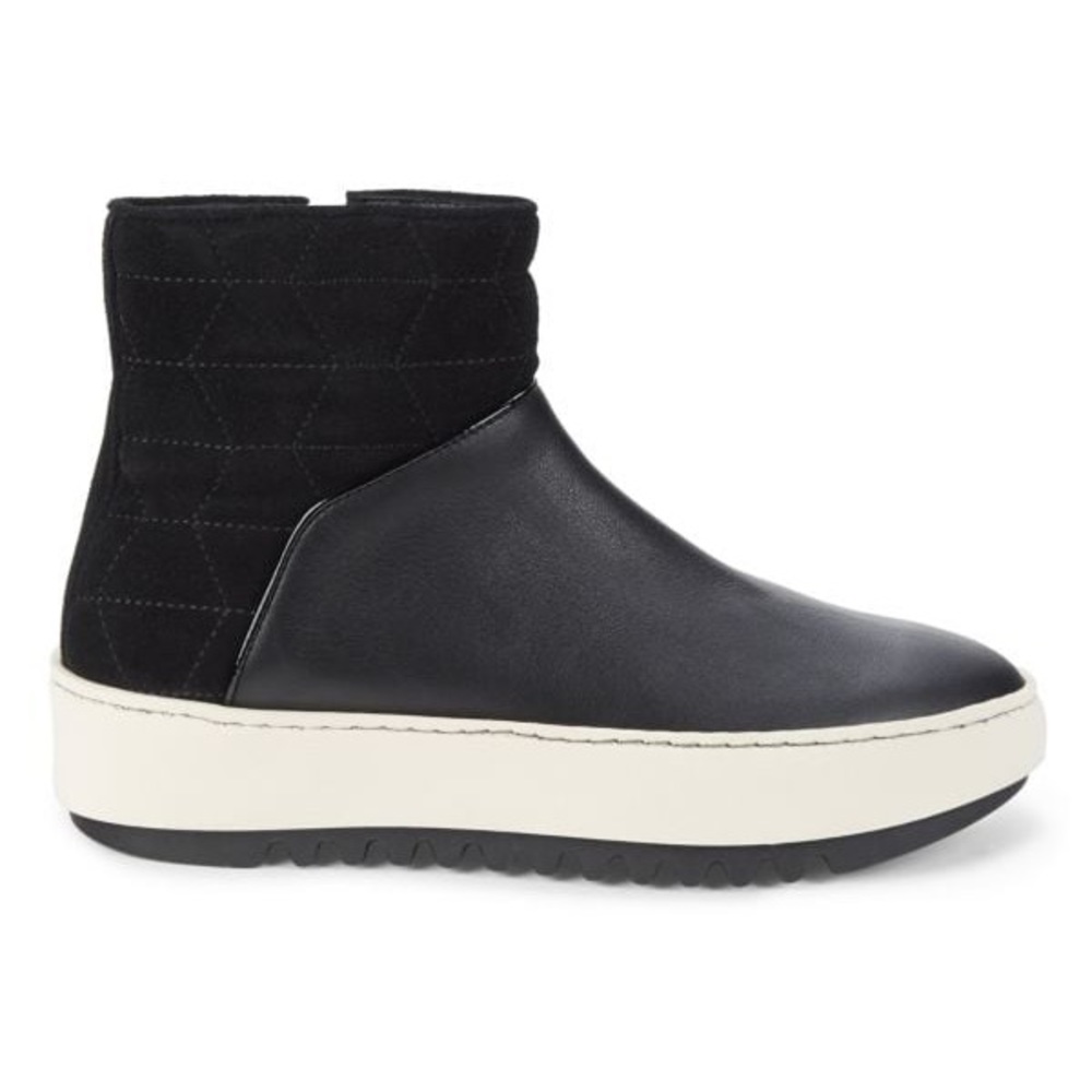 NWOB AQUATALIA Alayna Leather & Suede Black Ankle Boots Size 9.5